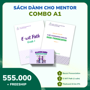 Combo Sách Tiếng Anh Nền tảng A1 E-WIT (Kèm Flashcard Tự học Phát Âm)