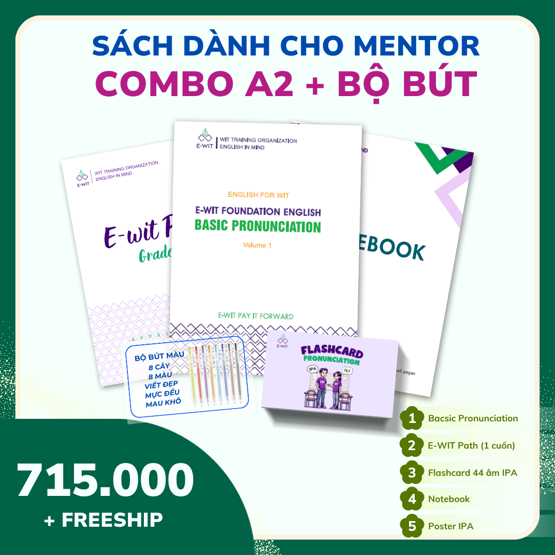 Combo A2 E-WIT : Kèm Poster IPA và Bộ Bút Màu 8 Cây