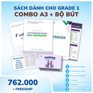Combo A3 + Bộ Bút - Grade 1