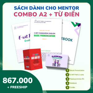 Combo Bứt Phá Từ Vựng A2 E-WIT: Giáo trình chuyên sâu và Từ điển Anh-Anh-Việt